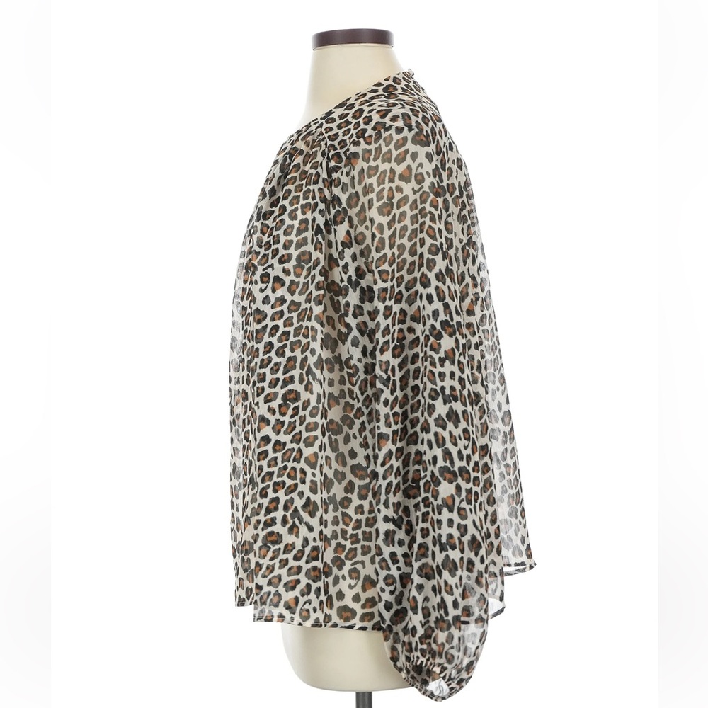 Maeve by Anthropologie Sheer Leopard Blouse - Picture 4 of 6